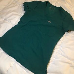 Hunter green Figs Catarina top XXS